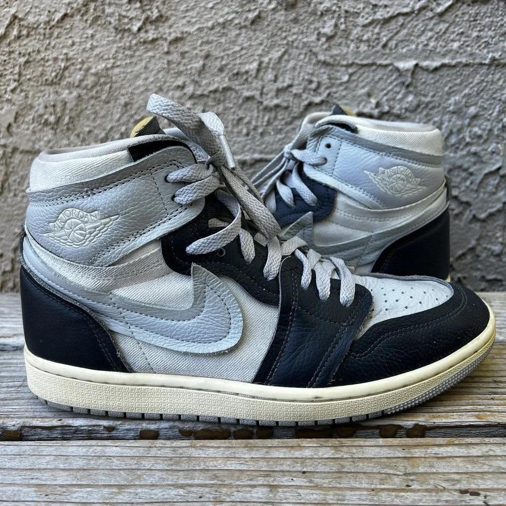 Jordan 1 Shoes Women Size 9 MM High Anthracite/Neutral Grey-Sail W/ Box